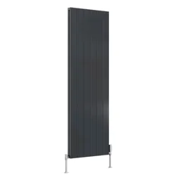 Reina Casina anthracite grey double vertical aluminium designer radiator