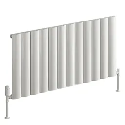 Reina Belva white single horizontal aluminium designer radiator