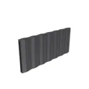 Reina Wave anthracite double horizontal aluminium designer radiator 600 x 620