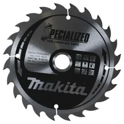 Makita SPECIALIZED Cordless Wood Cutting Saw Blade - 190mm, 24T, 30mm