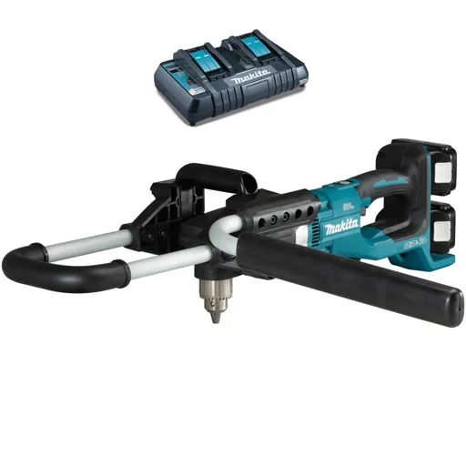Makita DDG460 18V LXT Cordless Brushless Earth Auger - 2 x 5ah Li-ion, Charger, No Case