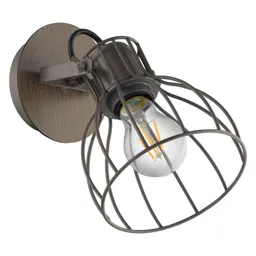Sambatello wall lamp, cage lampshade, one-bulb