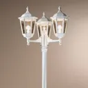 Puchberg lamp post, 3-bulb, 255 cm, white-gold