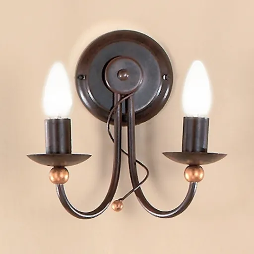 Garda Wall Light Country House Style Two Bulbs