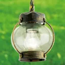 Outdoor hanging lamp Marguerite with bubble glass