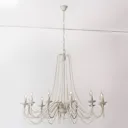 Rustic country style chandelier Antonina, 12-light