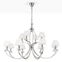 Avala - magnificent chandelier in nickel and white