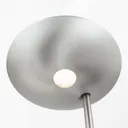 Cobra LED uplighter in matt nickel, reading lamp
