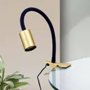 Kurt LED clip-on light, matt brass