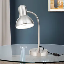 Nemo desk lamp, flexible, matt nickel