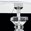 Pokal crystal table lamp, chrome/white