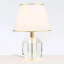 Alexis crystal table lamp, gold/cream
