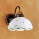 Nonna flower wall light, green