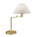 Hilton table lamp, pivotable, antique brass