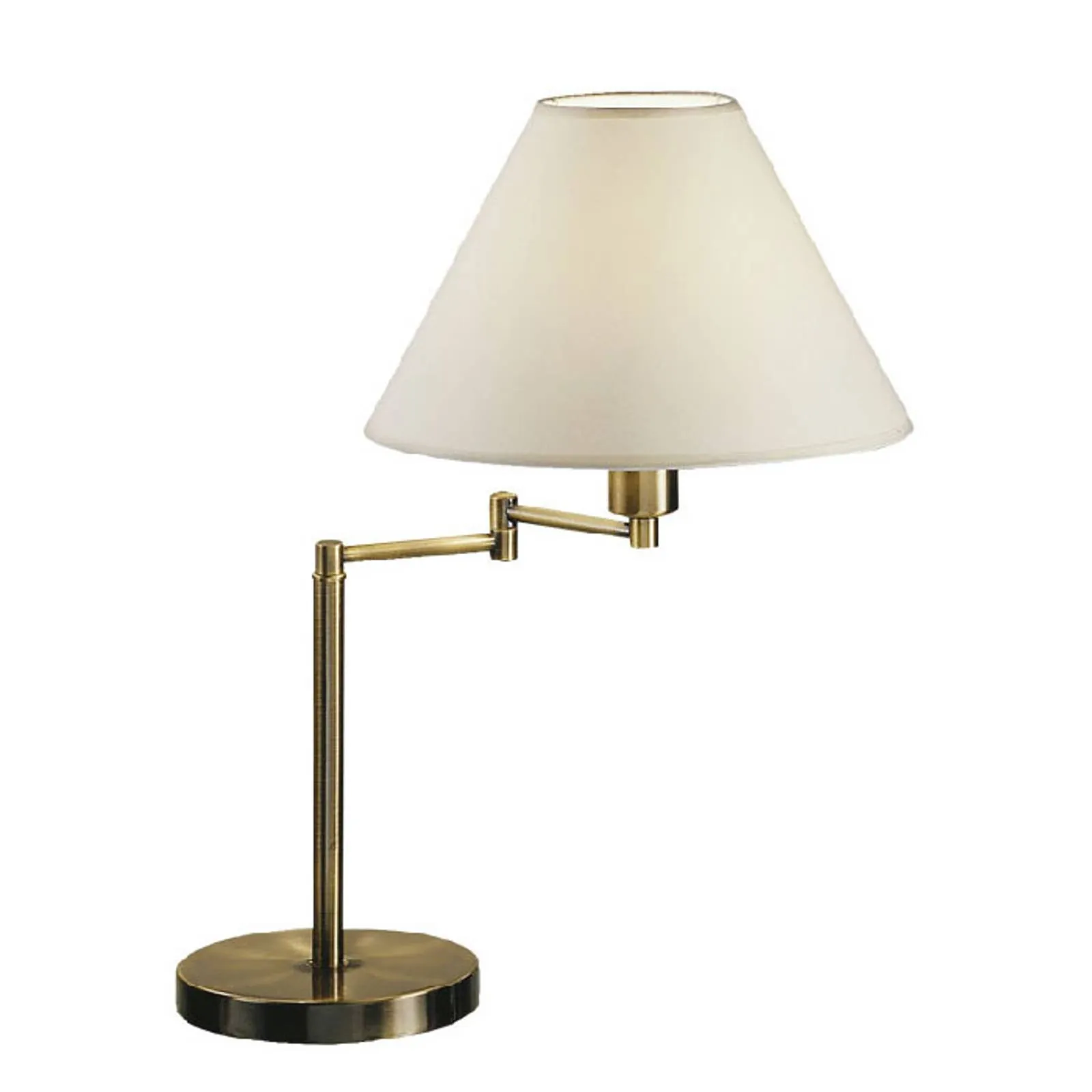 Hilton table lamp, pivotable, antique brass
