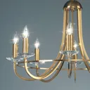 KOLARZ Imperial chandelier, brass, 8-bulb