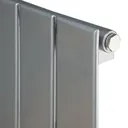 Ximax Vertirad Universal Vertical Designer Radiator, Silver effect (W)595mm (H)600mm