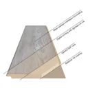 Nailsea Grey Oak effect Laminate Flooring, 1.49m² Pack of 8