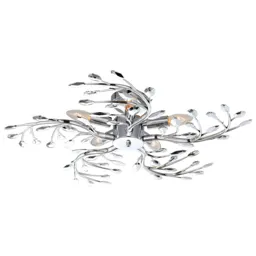 Flash ceiling light made of metal, chrome, Ø 65 cm