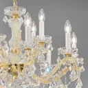 KOLARZ Maria Louise chandelier, 24 ct gold 12-bulb