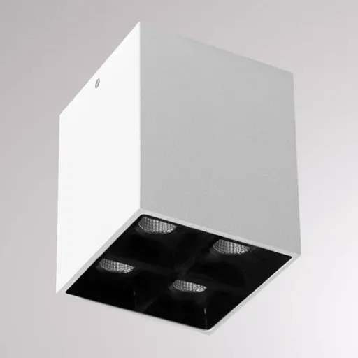 Liro LED ceiling spotlight white/black 34° 2,700 K